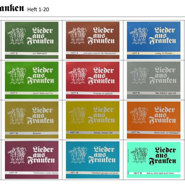 Lieder aus Franken Hefte 1-20 zum Sonderpreis